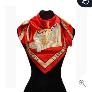 Red and Gold Holy Bible Scarf